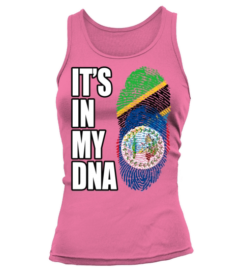 Tanzanian And Belizean Vintage Heritage DNA Flag Tank top Woman
