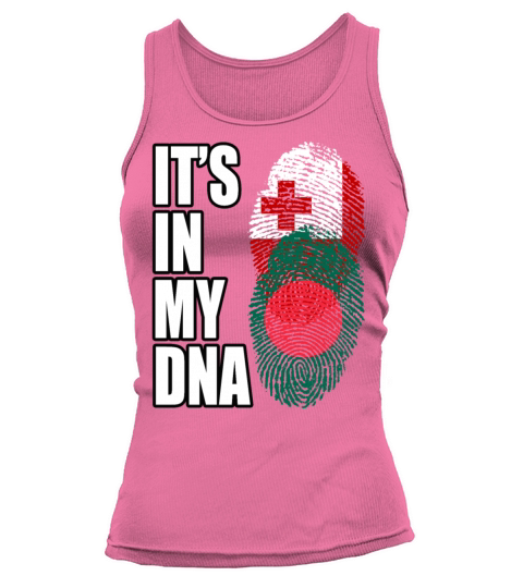 Tongan And Bangladeshi Mix Heritage DNA Flag Tank top Woman