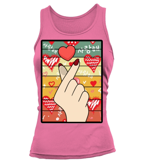 Vintage Heart Hand Symbol Korean Fans Tank top Woman