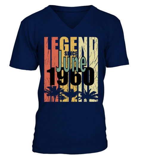1960 vintage born in June gift V-Neck T-shirt