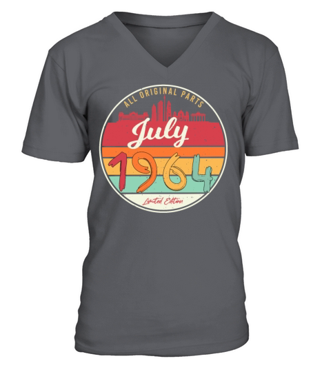 1964 July Vintage V-Neck T-shirt