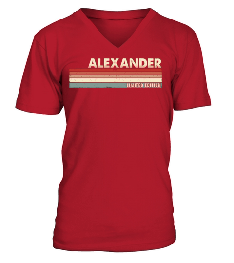 Alexander - Funny Retro Vintage Name 80s 90s V-Neck T-shirt