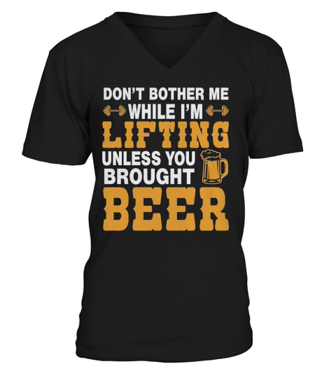 Amazing Tee For Lifting And Beer Lover Gift For Brother V-Neck T-shirt