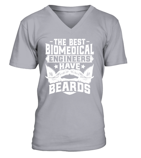 Biomedical Engineer Bearded Biomedical Engineering V-Neck T-shirt