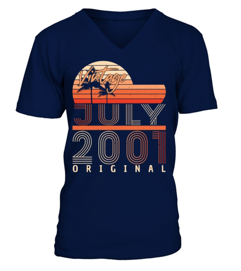Birth Month July 2001 V-Neck T-shirt