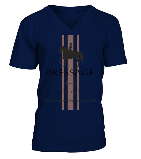 DRESSAGE horse riding - vintage V-Neck T-shirt
