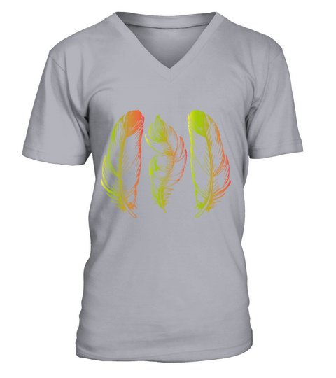 feather V-Neck T-shirt