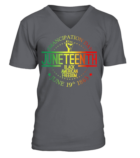 funny Juneteenth V-Neck T-shirt