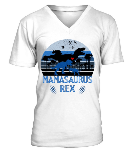 Funny Mamasaurus Dinosaur Rex Dinosaur Vintage 2020 - Coffee Mug (colored) V-Neck T-shirt