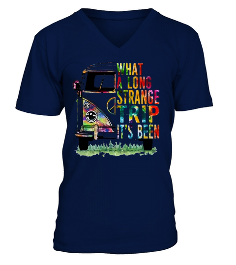 Hippie bus What a long strange trip it’s been shirt V-Neck T-shirt