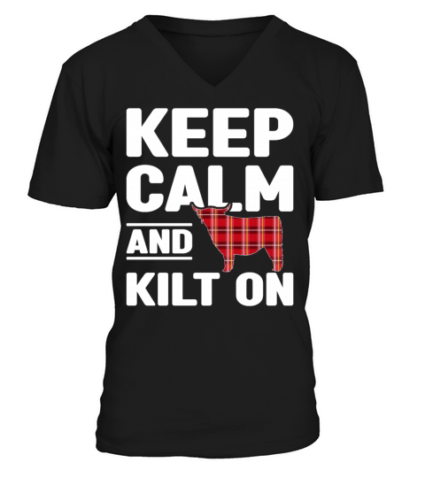 How To Wear The Kilt Design For A Tartan Kilt Guy V-Neck T-shirt