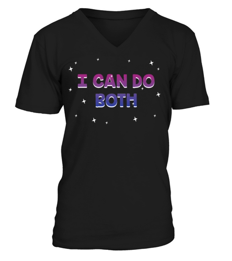 I Can Do Both Bisexual LGBTQ Bi Pride Pansexual V-Neck T-shirt