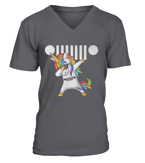 Jeep Unicorn Dabbing V-Neck T-shirt