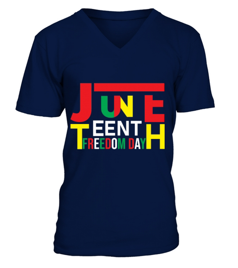 Juneteenth Black History Day Pride Gift V-Neck T-shirt