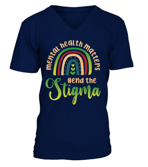 Mental Health Matters Fight The Stigma V-Neck T-shirt