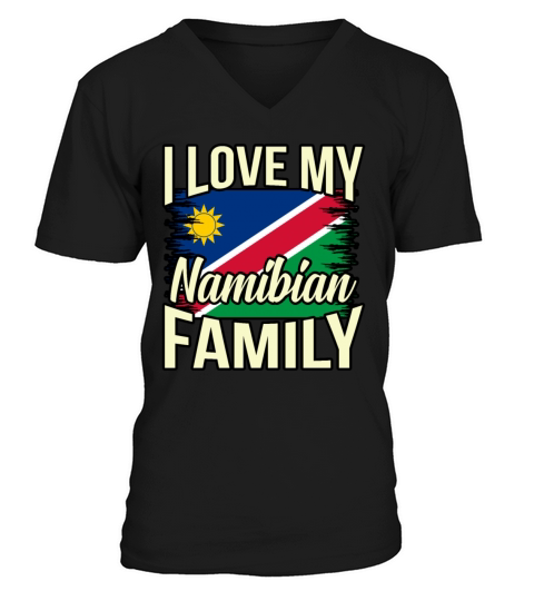 Namibia Flag Vintage Distressed Namibia V-Neck T-shirt