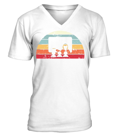 Retro Teaching Sunset Vintage Teacher Sunrise V-Neck T-shirt