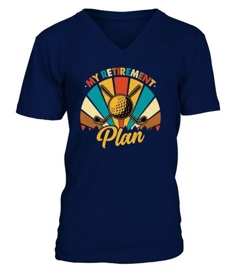 Retro Vintage Style My Retirement Plan V-Neck T-shirt