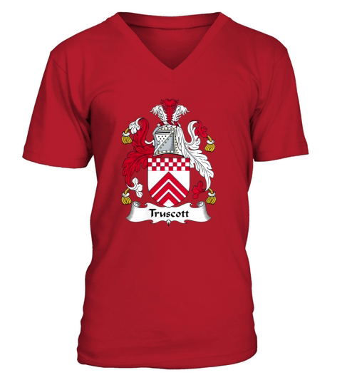 Truscott Family Crest British Family Crests - Coffee Mug (colored) V-Neck T-shirt
