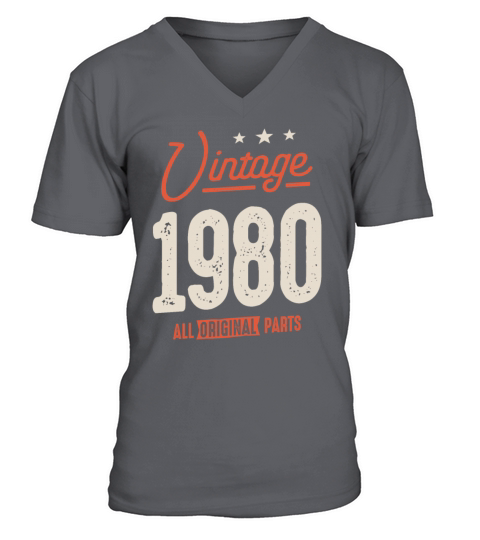 Vintage Born in 1980 - 42nd Birthday Retro V-Neck T-shirt