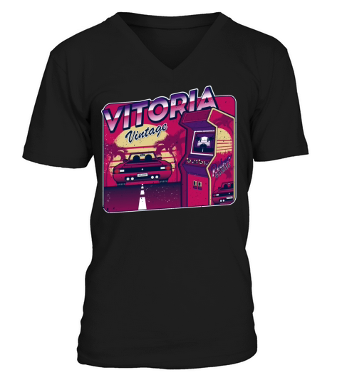 Vitoria - Personalized Vintage Gamer 80s 90s V-Neck T-shirt