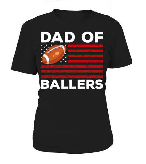 Dad of Ballers Softball Lovers Retro Vintage Women's T-Shirt