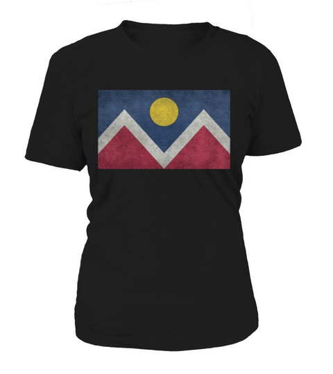 Denver City Flag T-Shirt with vintage grungy textures Women's T-Shirt