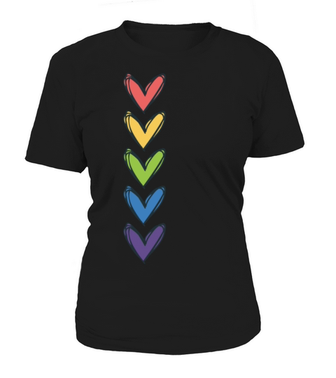 Lgbtq Herzen Rainbow Queer Gay Pride Month Design Women's T-Shirt