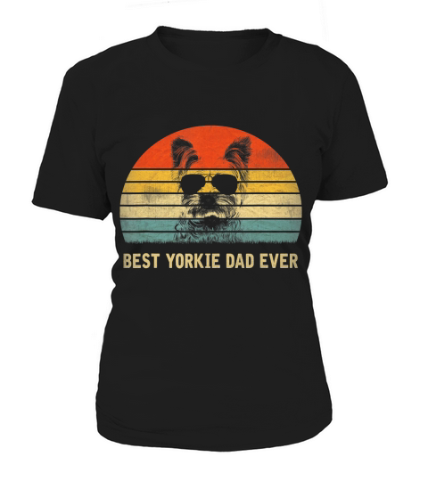 Mens Vintage Best Yorkie Dad Ever Fathers Day Gifts For Lover T-Shirt Women's T-Shirt