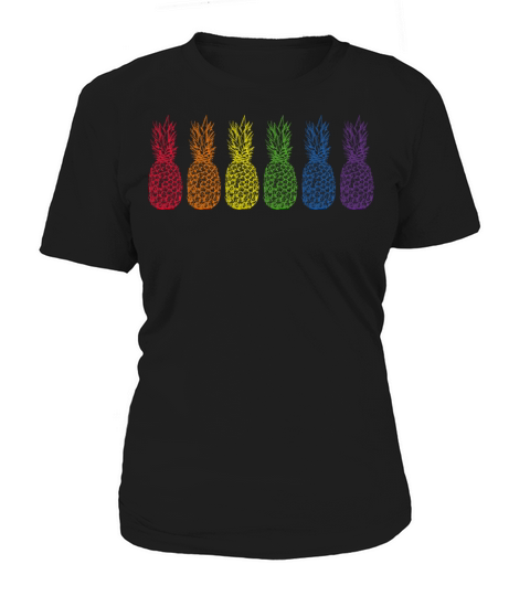 Rainbow Pineapple Tropical Gay Lesbian Pride LGBTQ Women's T-Shirt