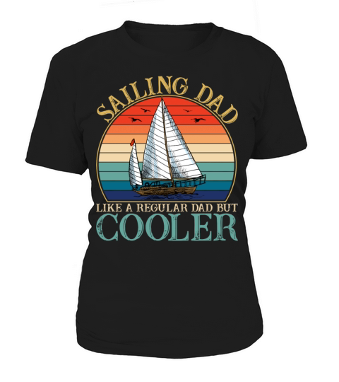 Sailing Dad Retro Sunset Fathers Day Women's T-Shirt