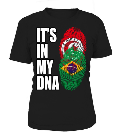 Tunisian And Brazilian Mix Heritage DNA Flag Women's T-Shirt