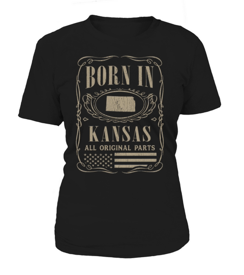 Vintage America US States Born Kansas Women's T-Shirt
