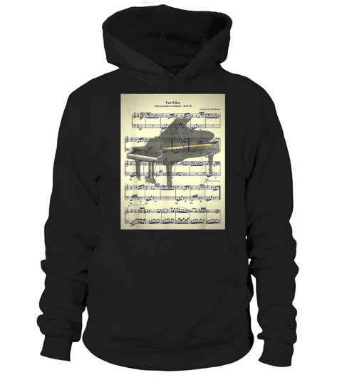 Fur Elise Beethoven Piano Sheet Music T Shirt Hoodie Unisex
