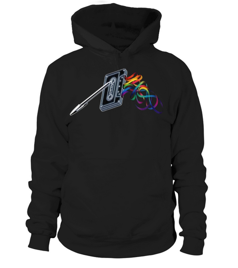 Rainbow Vintage Cassette Hoodie Unisex