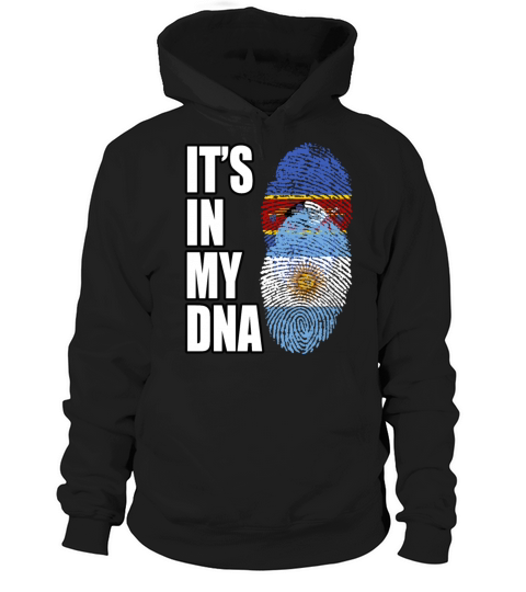 Swazi And Argentinian Vintage Heritage DNA Flag Hoodie Unisex