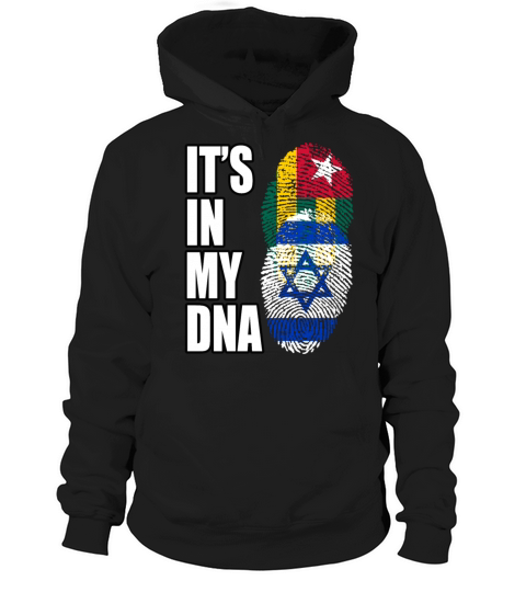 Togolese And Israeli Mix Heritage DNA Flag Hoodie Unisex