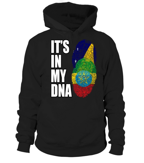 Tokelauan And Ethiopian Mix Heritage DNA Flag Hoodie Unisex