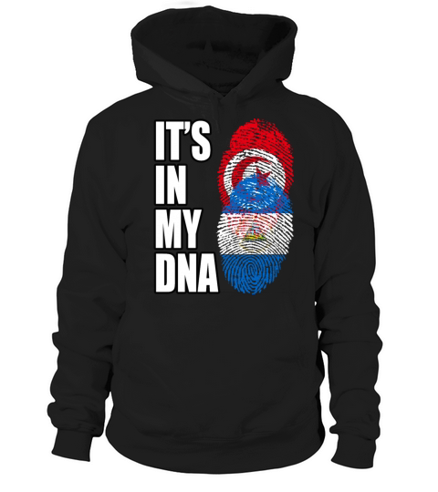 Tunisian And Nicaraguan Mix Heritage DNA Flag Hoodie Unisex