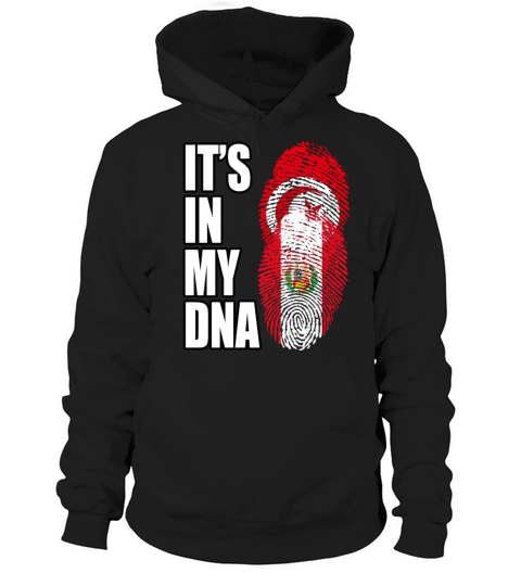 Tunisian And Peruvian Mix Heritage DNA Flag Hoodie Unisex