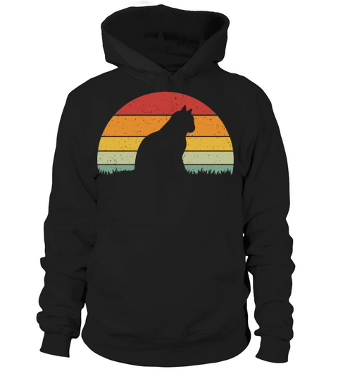 Vintage Retro Cat Vintage Cat Hoodie Unisex