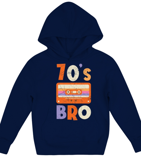 70s Bro 1970 Vintage Seventies Party 1970s Kids Hoodie