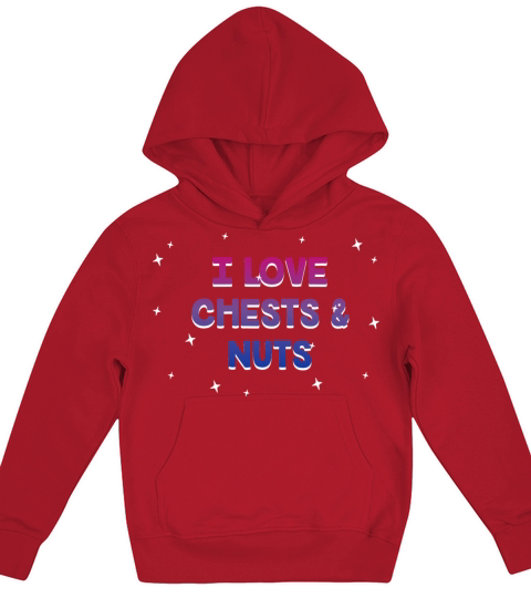 I Love Chests and Nuts Bisexual LGBTQ Bi Pride Kids Hoodie