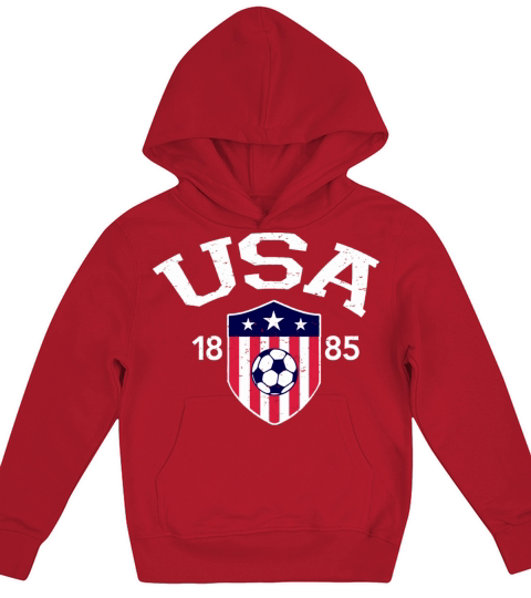 Vintage Usa Soccer Kids Hoodie