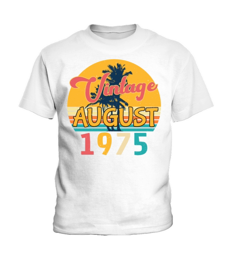 1975 August Vintage Kids T-Shirt