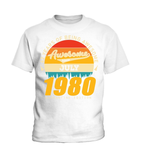 1980 Quarantine Edition July 42th birthday gift Kids T-Shirt