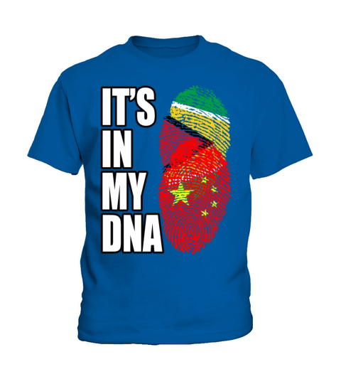 Guyanese And Chinese Mix Heritage DNA Flag Kids T-Shirt