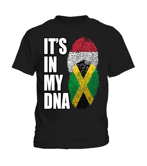 Hungarian And Jamaican Mix Heritage DNA Flag Kids T-Shirt