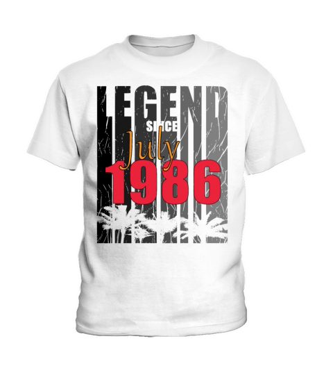 July 1986 birthday greeting retro design Kids T-Shirt