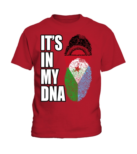 Malawian And Djiboutian Mix Heritage DNA Flag Kids T-Shirt